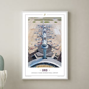 ORD - Chicago O&#39;Hare International Airport Terminals - Airport // Travel Photography Posters