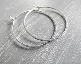 Hoop earrings size L 3 cm made of 935 silver, gold-filled or rose-gold-filled wire selectable, handmade jewelry