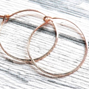 Hoop earrings size M 23 mm made of 935 silver, gold-filled or rose-gold-filled wire selectable, handmade jewelry image 3