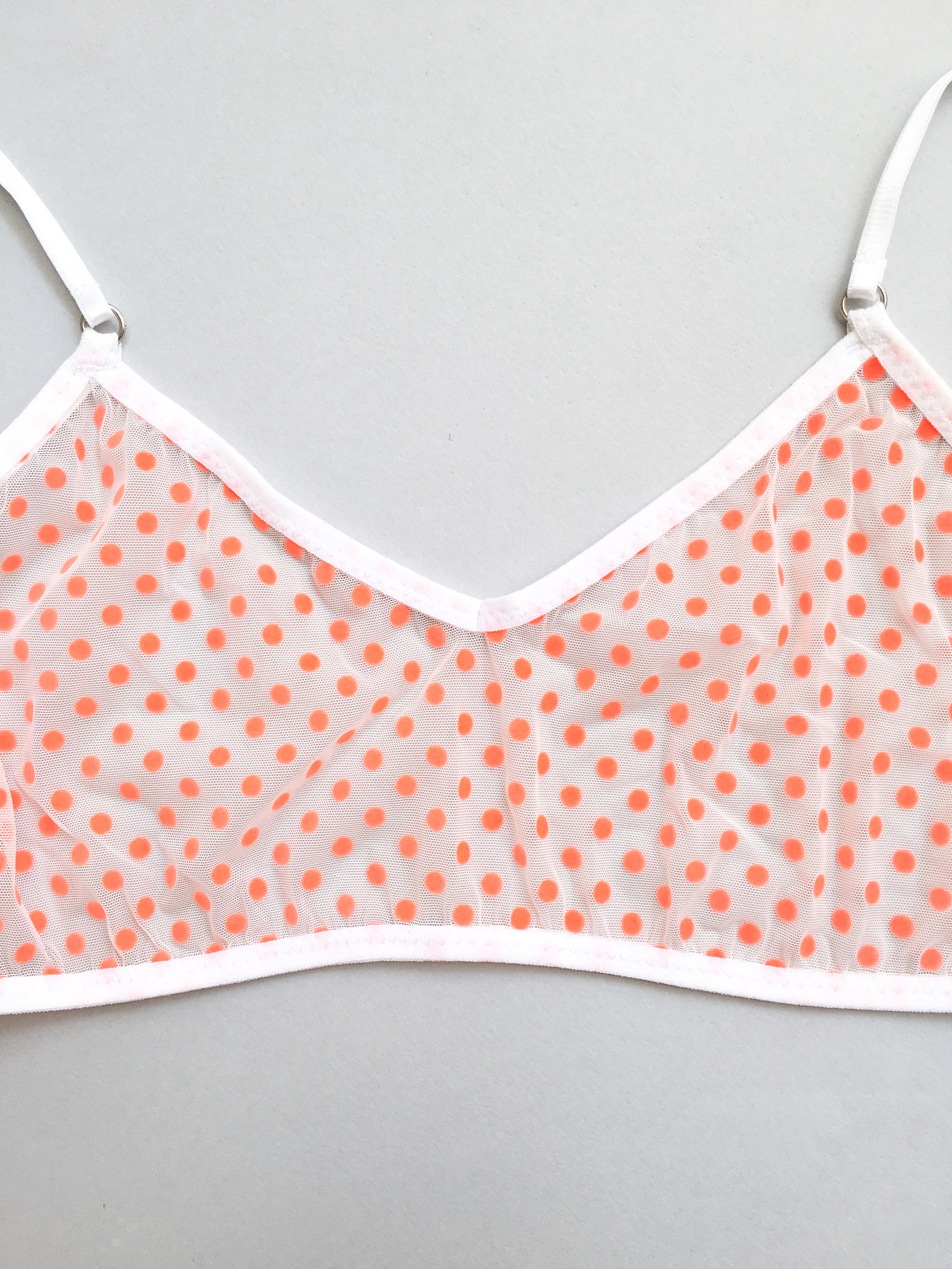 Limited Orange Polka Dot Mesh Lingerie Set / Sexy Underwear | Etsy