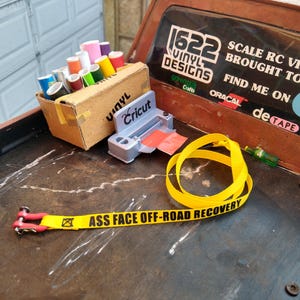RC crawler recovery tow straps with custom print 1/10 and other scales (Large)