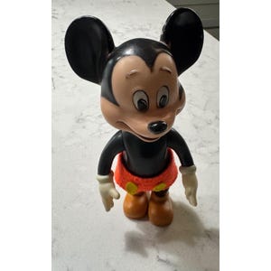 Vintage Mickey Mouse Figure Walt Disney Productions Squeaker Toy Collectible image 7
