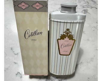 Avon Cotillion cologne spray + perfumed body talc tin NEW Vintage HTF Retired