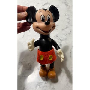 Vintage Mickey Mouse Figure Walt Disney Productions Squeaker Toy Collectible image 2