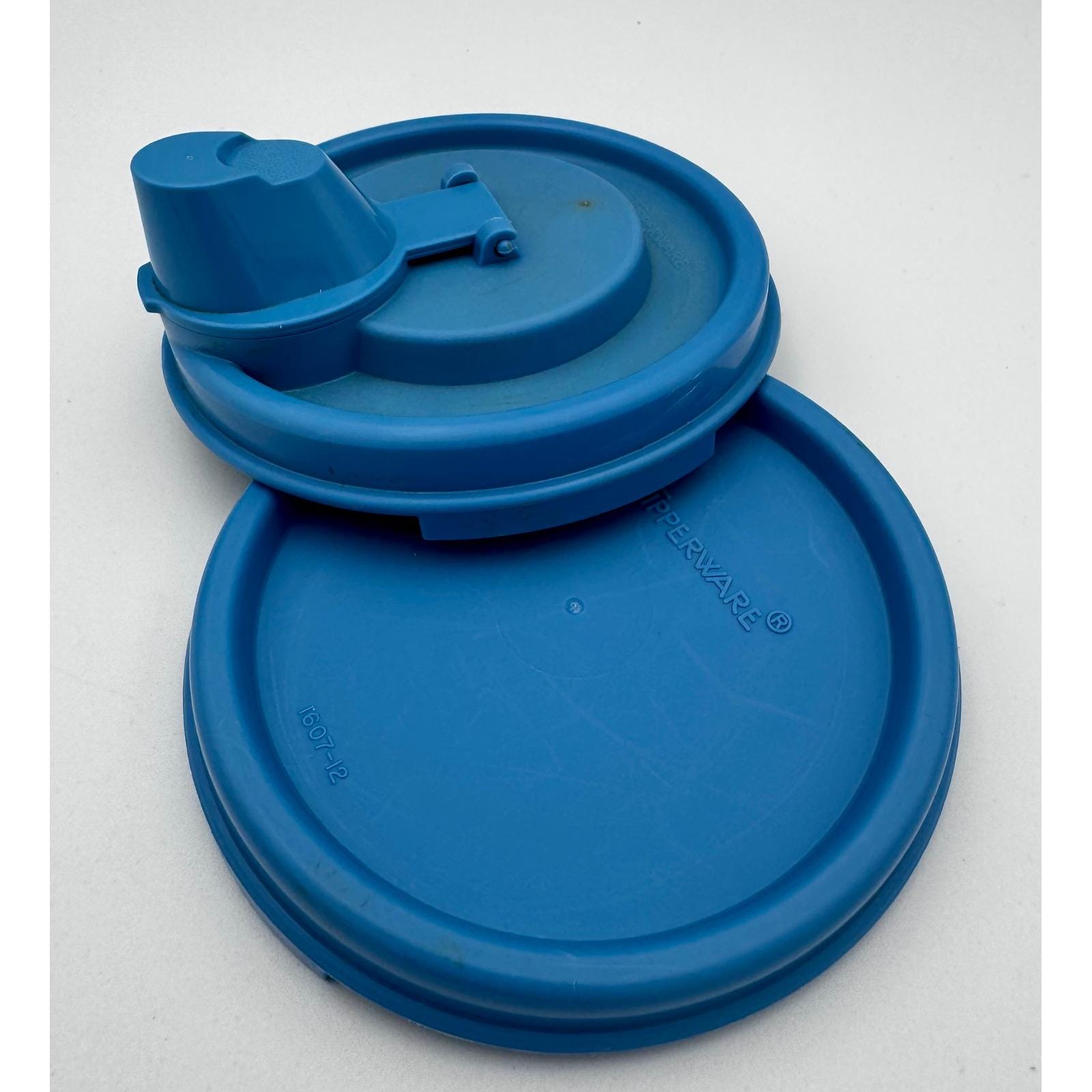 Tupperware Blue Lid Round - Etsy