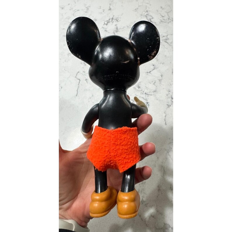 Vintage Mickey Mouse Figure Walt Disney Productions Squeaker Toy Collectible image 4