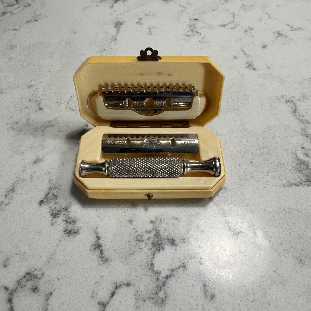 Vintage Durham Duplex Chrome Safety Razor in Original Celluloid Case ...