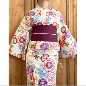 Beautiful YUKATA japanese cotton Kimono