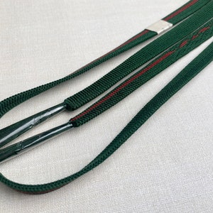 Kimono Japan, Japanese silk belt Obijime hand-woven 100% silk, Kumihimo, green