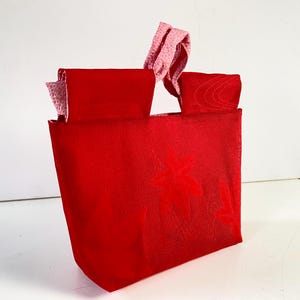 Handcrafted Upcycled Bag from Summer Obi (Sha) and Shibori Kimono Fabric
