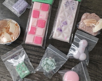 Kit de Cera Derretida Misteriosa, Amostras de Cera de Soja, Caixa de Presente com Fragrâncias Variadas para Casa, Conjunto de Presente de Dia dos Namorados, Lembrancinha, Cera Derretida com Sabor de Comida a Granel