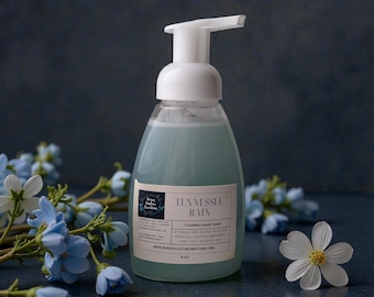 Natural Foaming Hand Soap 8 oz Non Toxic Gentle Moisturizing Liquid Hand Soap for Bathroom and Kitchen Housewarming Gift Easter Gift for Her