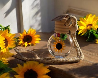 Sunflower Car Diffuser Air Freshener Cute Boho Floral Car Decor and Car Accessories for Women Car Freshies Sunflower Lover Gifts for Her