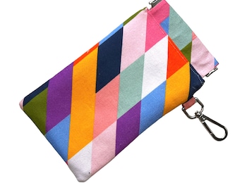 Flex frame large glasses case cotton pocket with swivel clasp