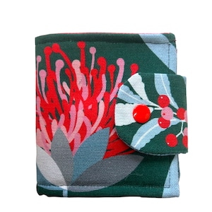 Wallet bifold Jocelyn Proust Waratah blossom pocket fold over purse