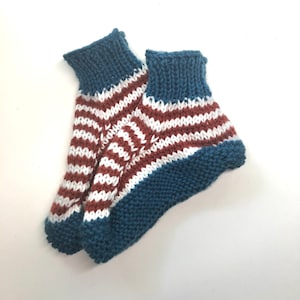 Calcetines pantuflas para adultos, calcetines gruesos grandes tejidos a mano