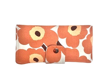 Portefeuille Marimekko pliable en coton avec pochette pour téléphone