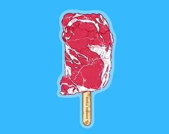 Zombie Food Sticker: Vampire Ice Cream Transparent Decal