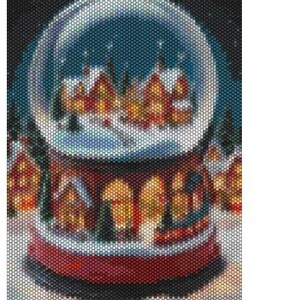 Christmas Globe Peyote Bead Pattern, PDF Pattern Download, Peyote Stitch Beading