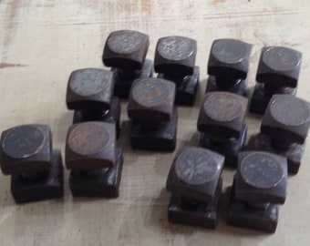 12 Industrial Machine Bolts, Salvaged Hardware, Steampunk, Assemblage Supply, Vintage Nuts and Bolts