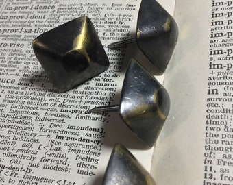 ANTIQUE BRASS PINS Furniture Upholstery Push Tack Memo Board Craft Dome Nail UK