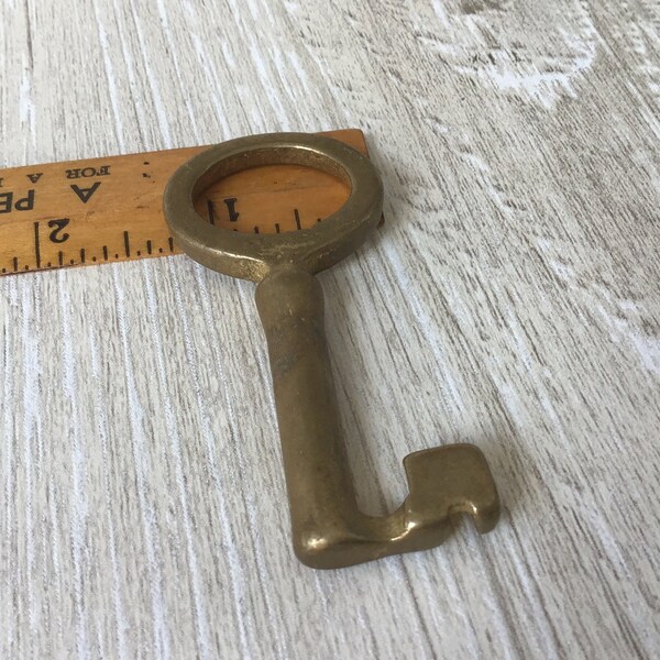 Vintage Brass Skeleton Key 2 3/4” Cast Brass