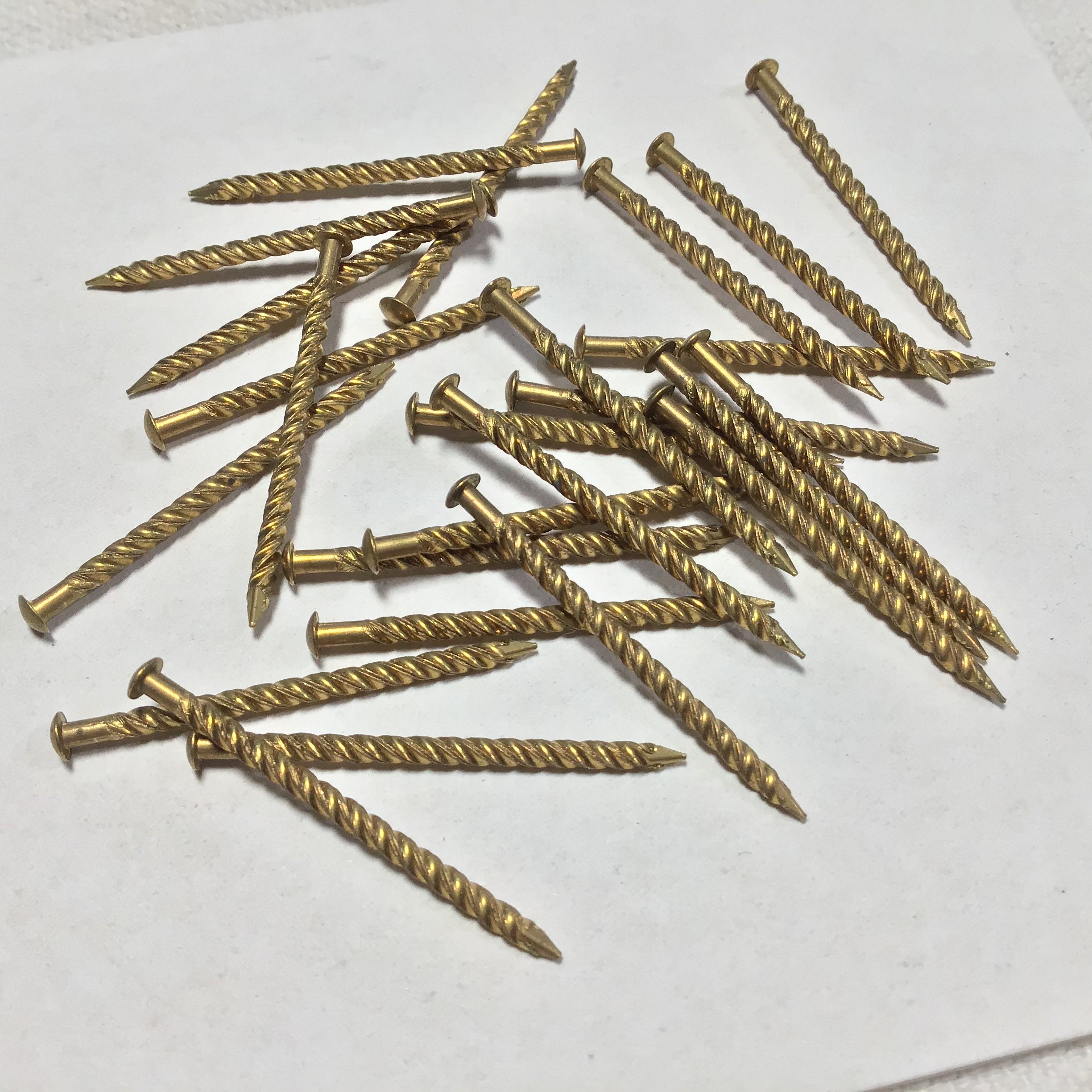 25 Brass Nails 1 1/4 Etsy