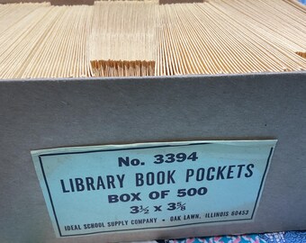 10 Vintage Library Card Book Pockets  for Junk Journals, Scrapbooking and Paper Craft