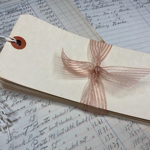 20 Vintage Manila Tags, String Tags, Shipping Tags
