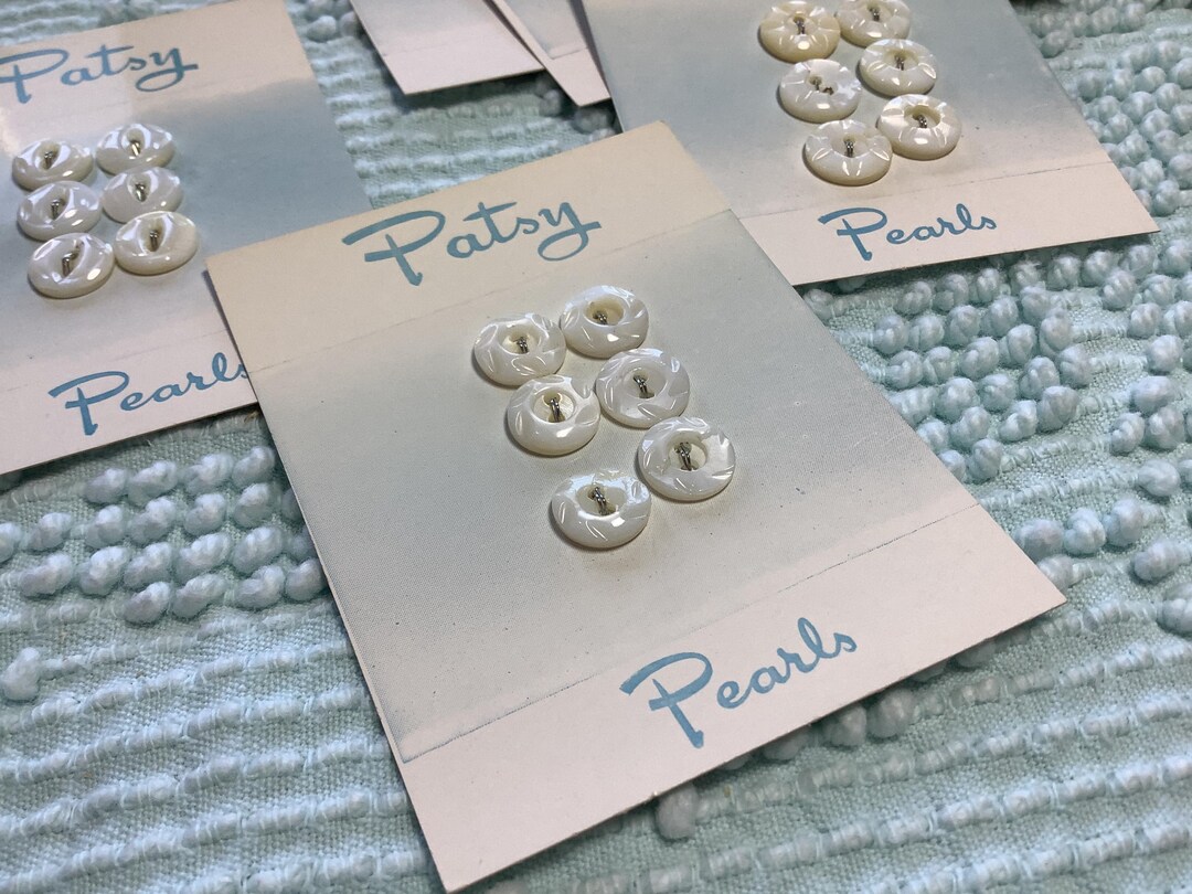 Pretty Patsy Vintage Patsy Pearls, Buttons on Pretty Card, Junk Journal Tag - Etsy