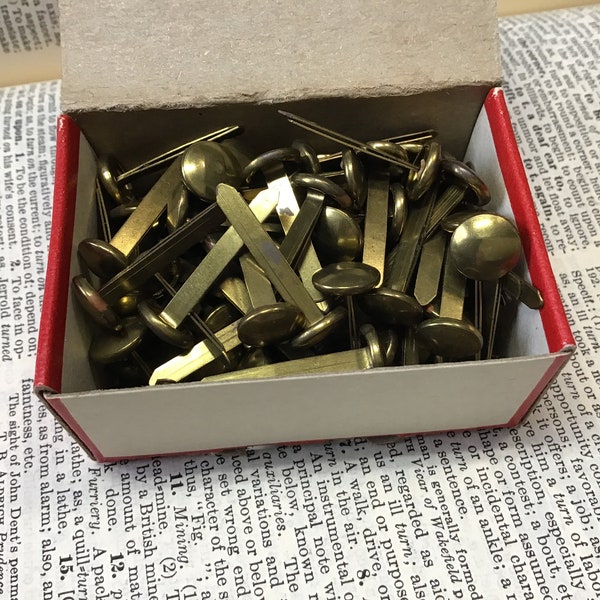 Swingline Brass Paper Fasteners, No. 3 Round Head, 3/4” Shank