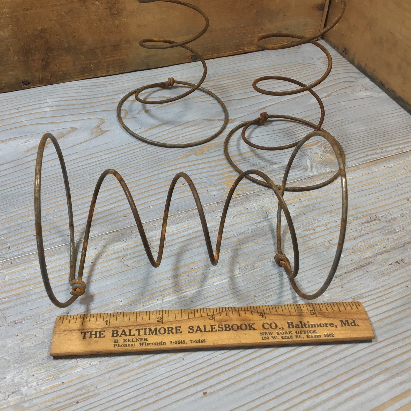 3 Vintage Metal Bed Springs Hour Glass Springs Mattress Coil Etsy