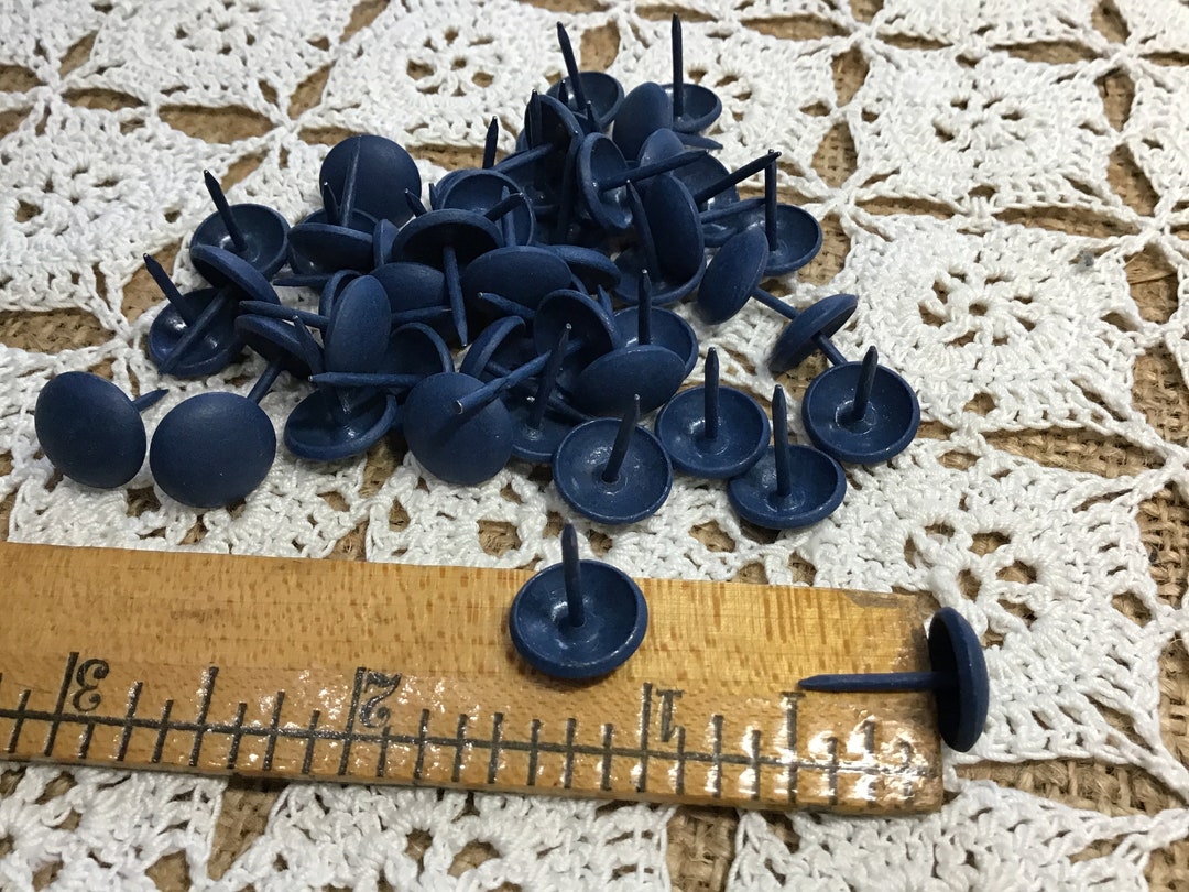 50 Blue Upholstery Tacks Vintage Old Stock - Etsy