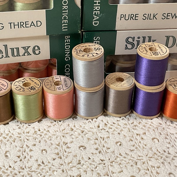 1 Spool of Silk Sewing Thread, Belding Corticelli, Your Color Choice