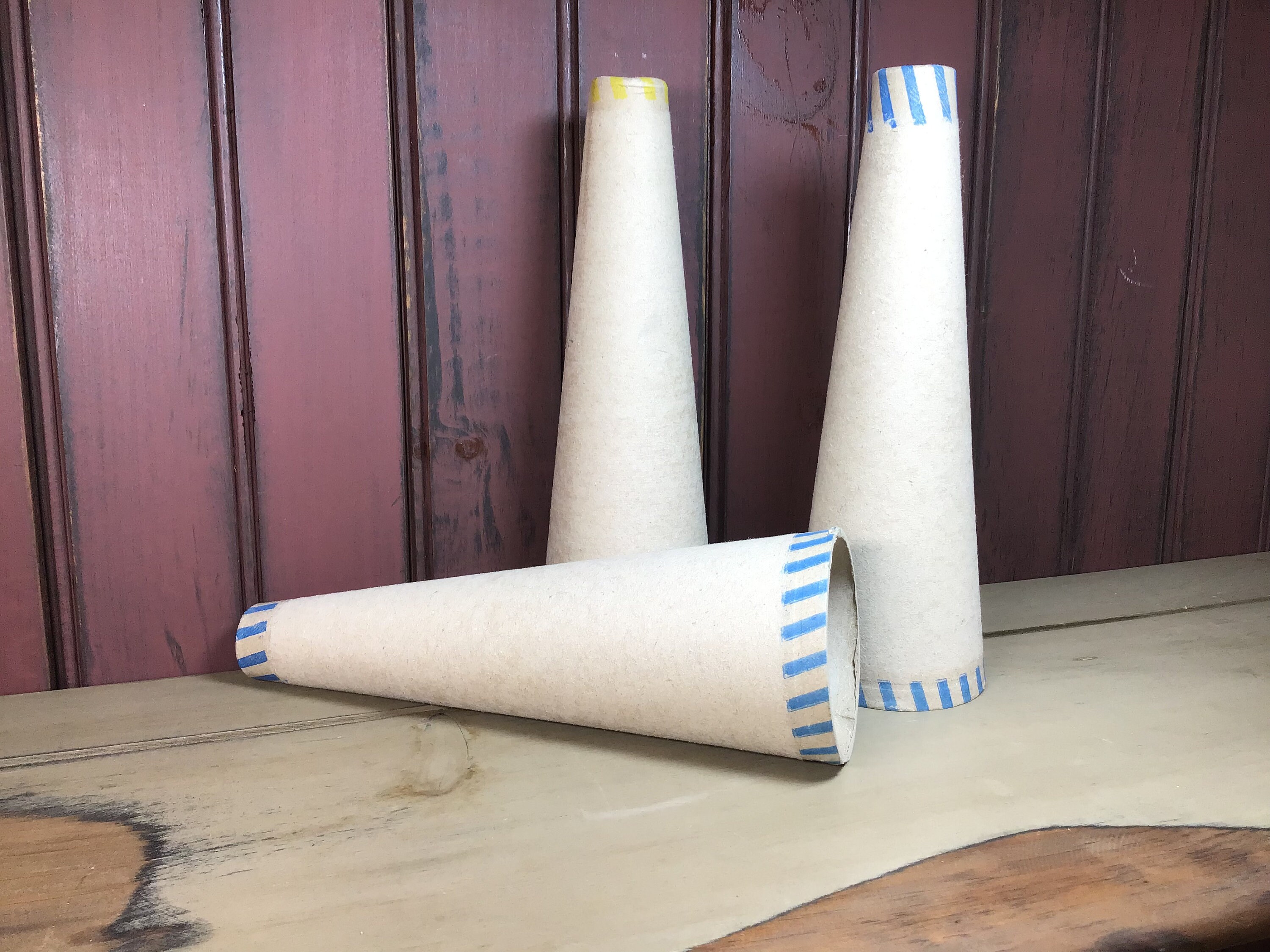 3 Cardboard Cones Empty Yarn Cones Thread Cones Upcycle Etsy