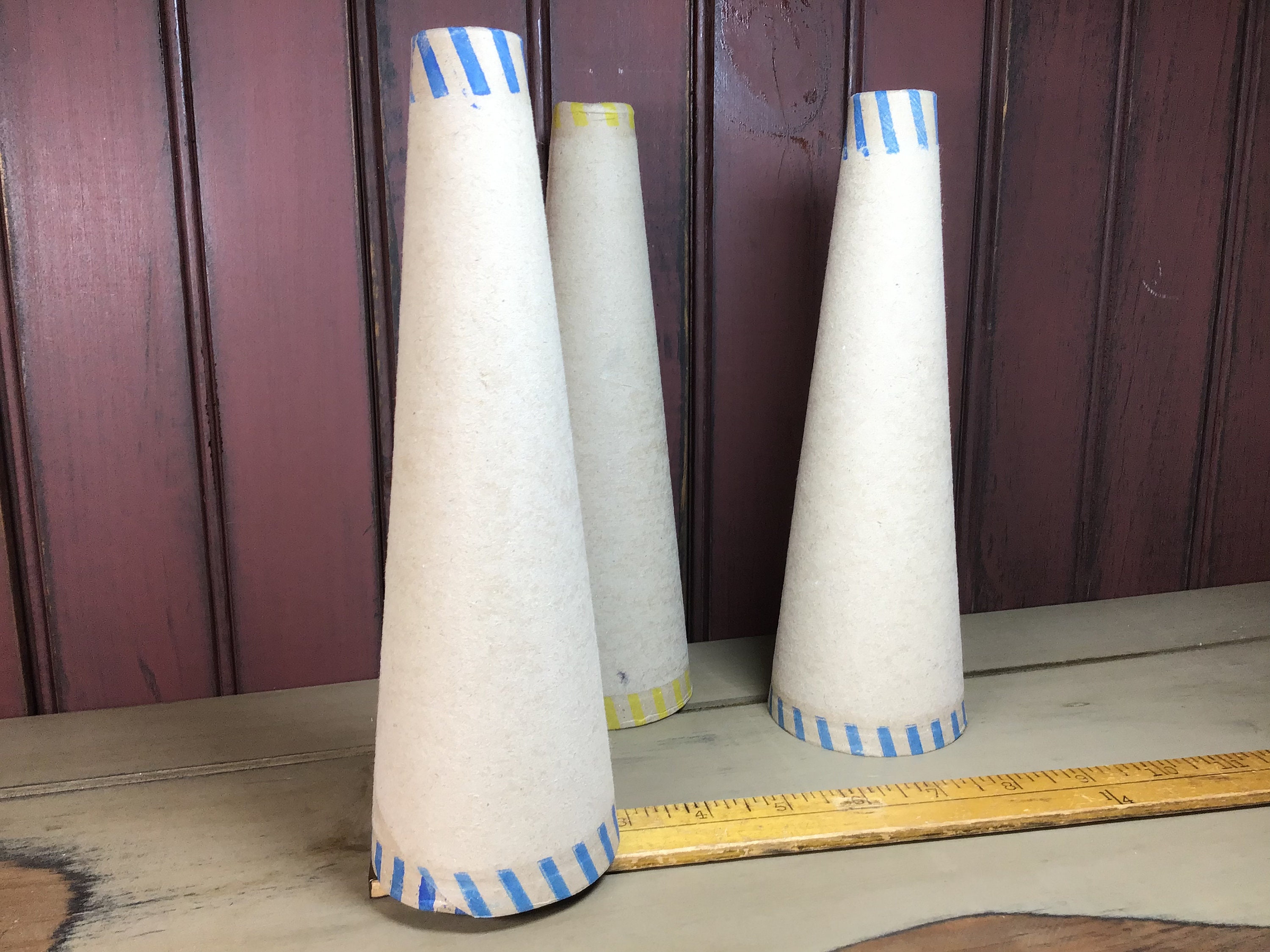 3 Cardboard Cones Empty Yarn Cones Thread Cones Upcycle Etsy