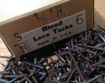 Vintage Tacks, Blued Lace Tacks, Salvaged Hardware, Restoration Hardware, Woodworking, Carpentry, Craft Supply