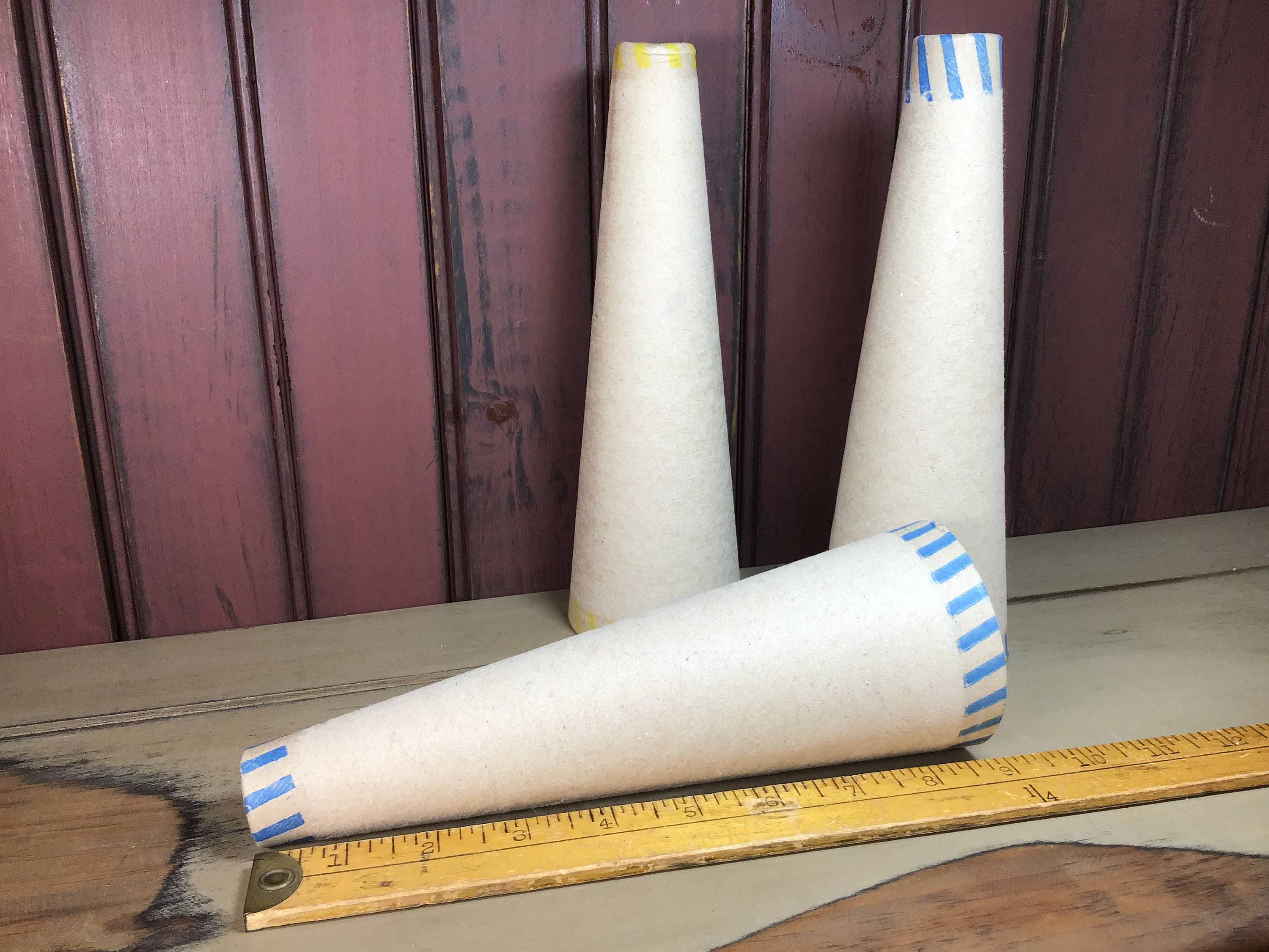 3 Cardboard Cones Empty Yarn Cones Thread Cones Upcycle Etsy