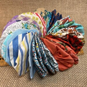Lot De Blocs De Couette Vintage Années 1930 - Tissu Ancien Yo Yo - Sac De Rosaces - Occasion