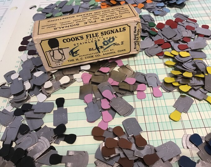 25 Vintage Cook’s File Signals, Paper Clips, Scrapbooking, Junk Journal ...