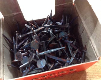 Vintage Upholsterers Tacks, Upholstery Tacks, Restoration Hardware, Salvaged Hardware, Woodworking, Carpentry, Craft Supply