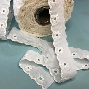 Vintage 1" Eyelet Lace, 5 Yards
