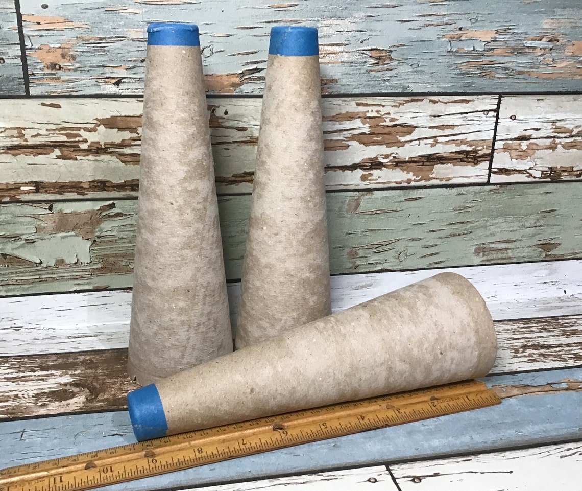 3 Cardboard Cones Empty Yarn Cones Thread Cones Upcycle Etsy