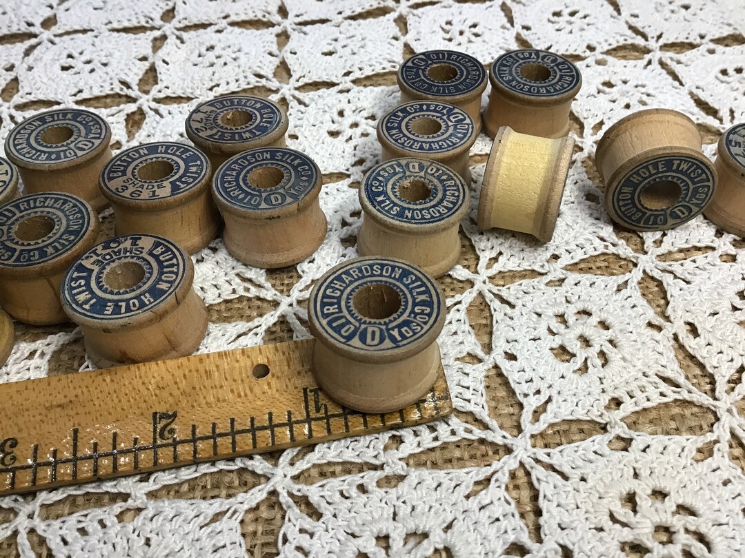 Empty Thread Spool Small Vintage Stamped Wood Spool Etsy