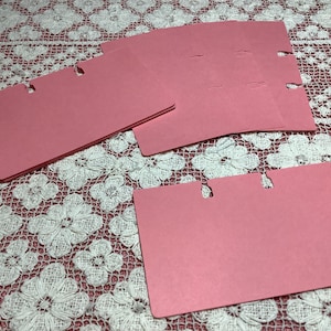 20 Vintage Pink Rolodex Cards, Larger 3 x 5 Cards for Junk Journals, Scrapbooking and more!