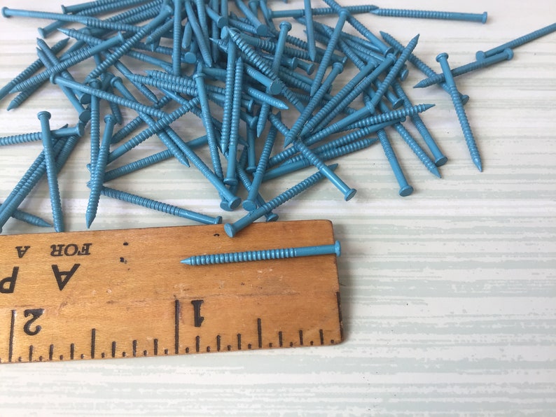 PANEL NAILS 100 Aqua Blue Nails Vintage Holdfast Nails Etsy