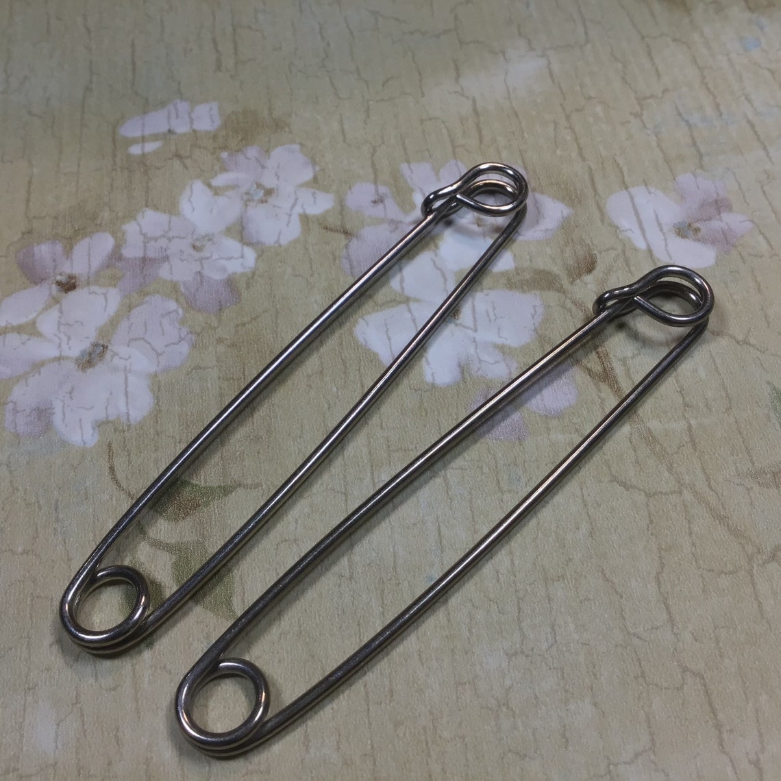 2 Large Safety Pins Skirt Pins Scarf Pins Blanket Pins Etsy