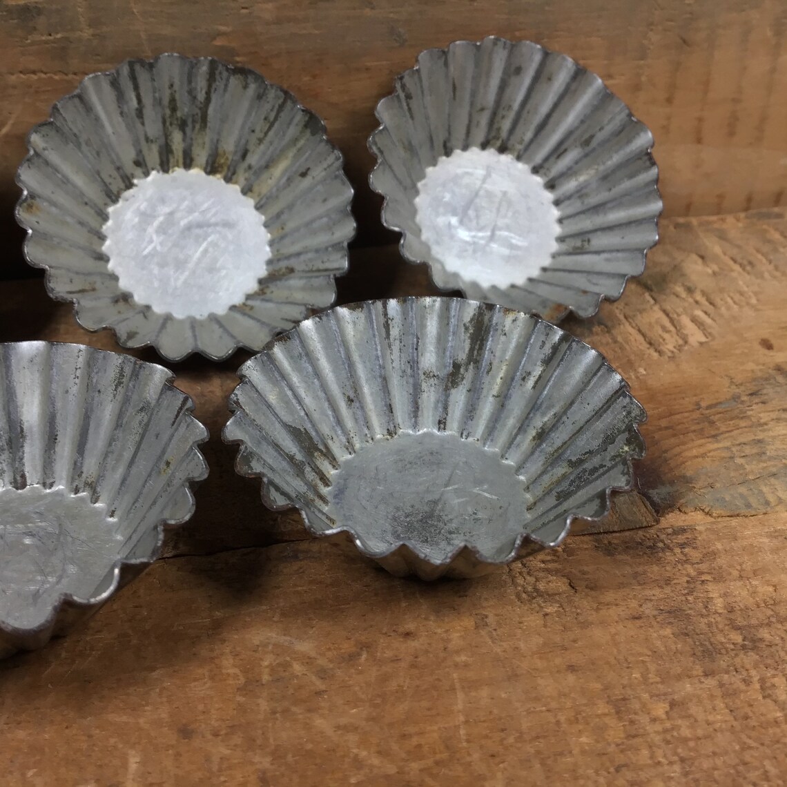 5 Vintage Metal Mini Tart Molds Soap Molds Candle Molds Etsy