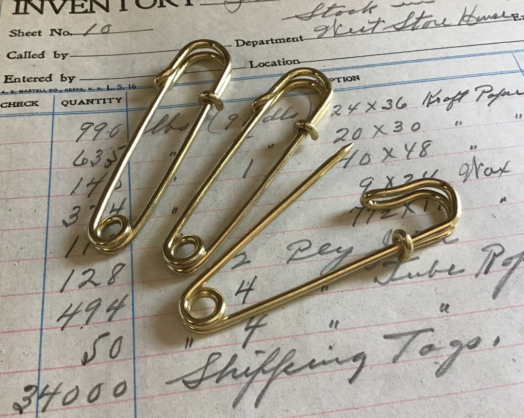 3 Kilt Safety Pins for Crafts, Jewelry, Junk Journals and More Etsy
