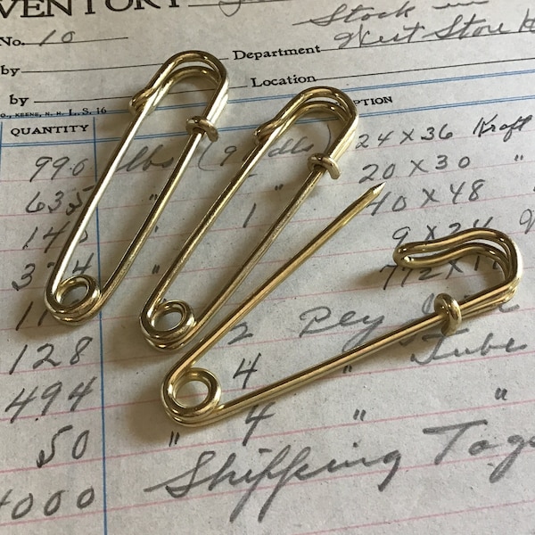 3 Kilt Safety Pins for Crafts, Jewelry, Junk Journals and More